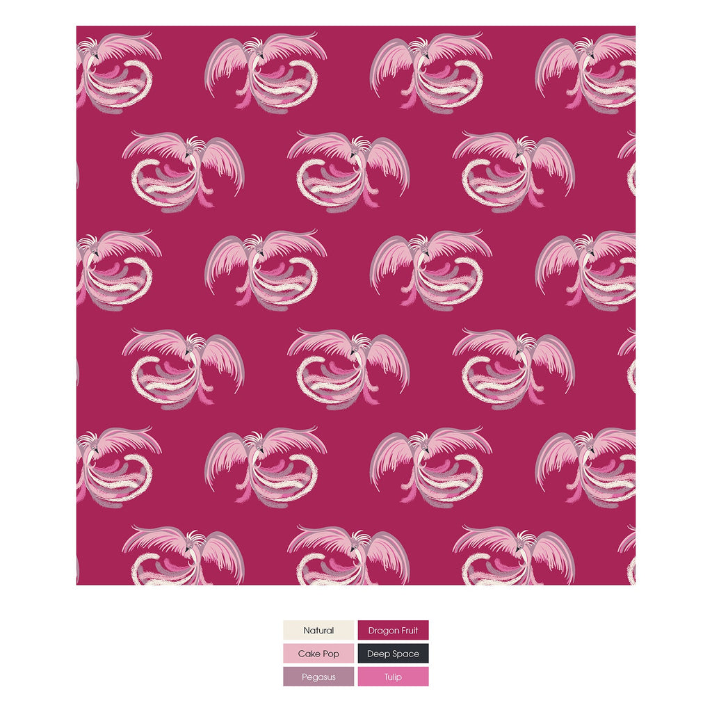 Print Convertible Sleeper with Zipper in Dragon Fruit Phoenix