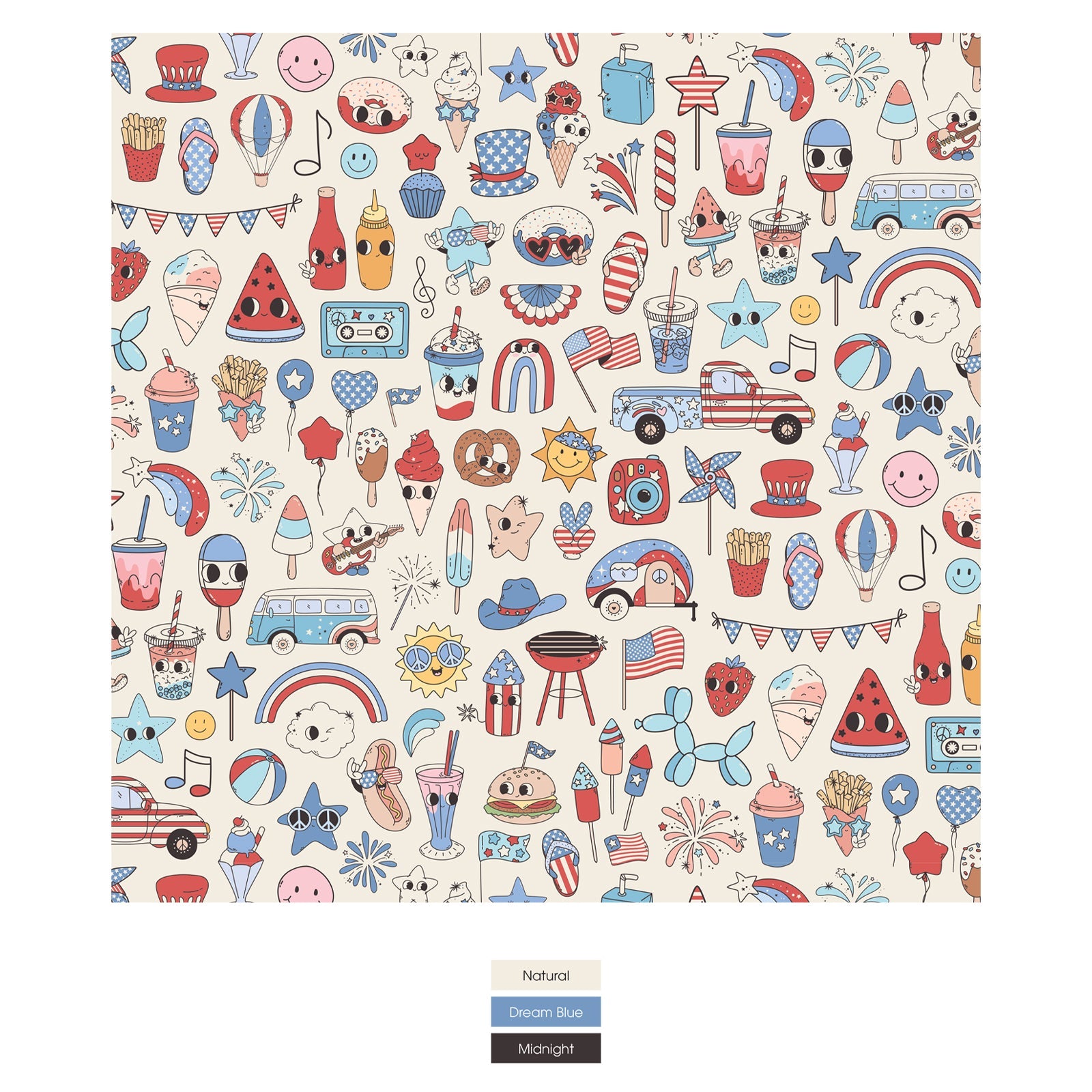 Print Convertible Coverall in Party USA