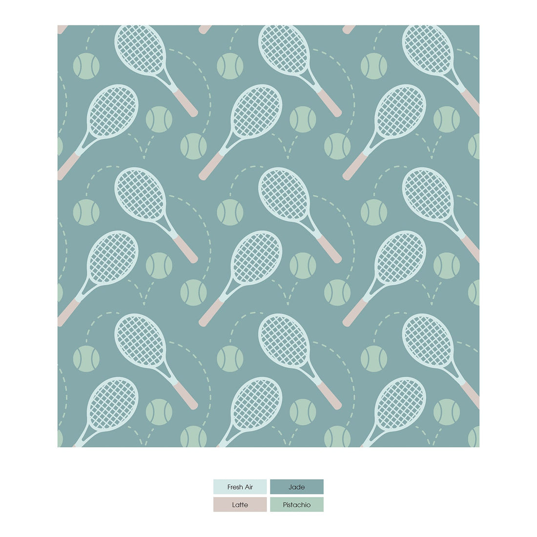 Print Coverall with 2 Way Zipper in Jade Tennis