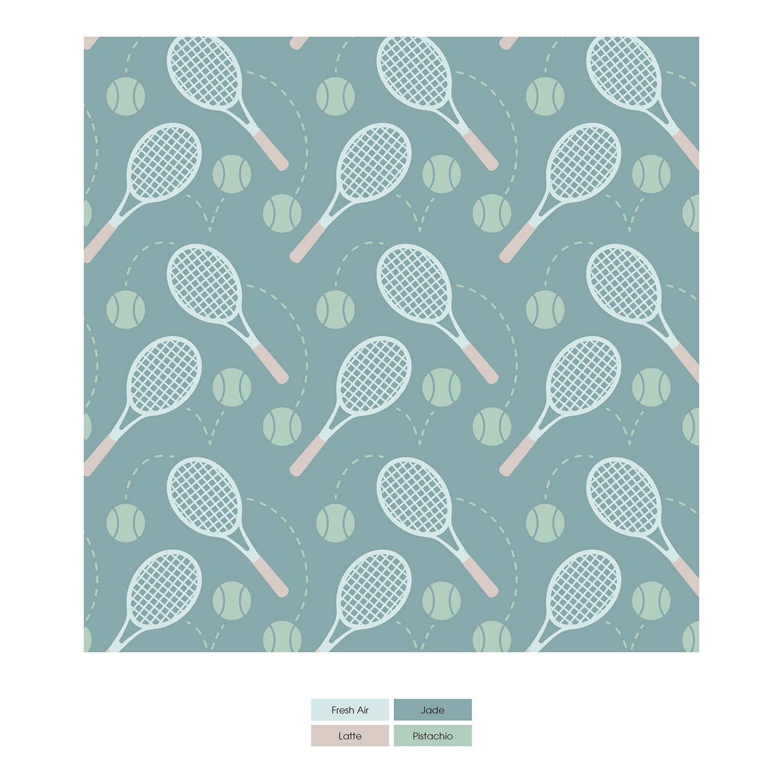 Print Coverall with 2 Way Zipper in Jade Tennis