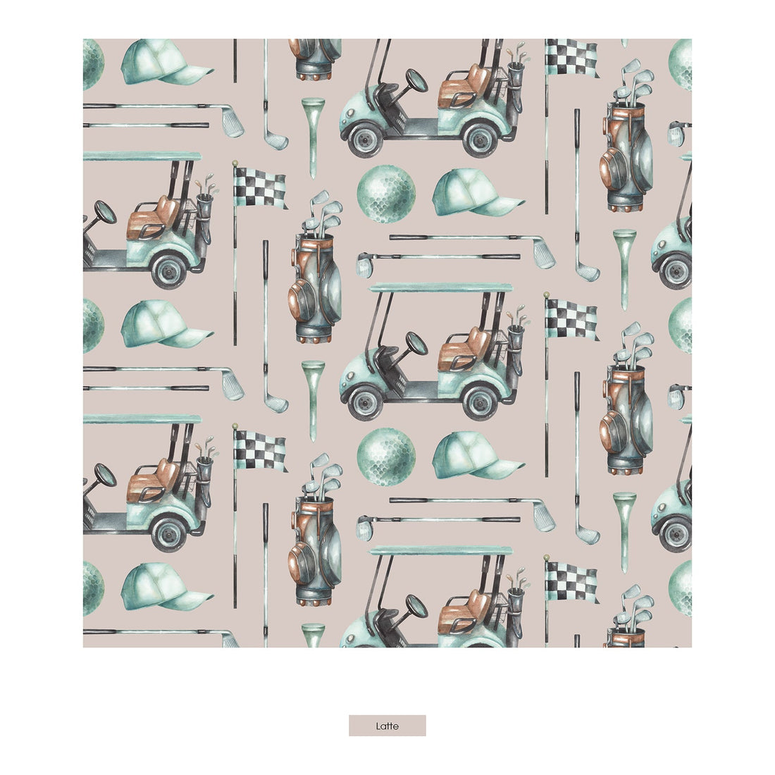Print Finn Zip Tank Romper in Latte Golf