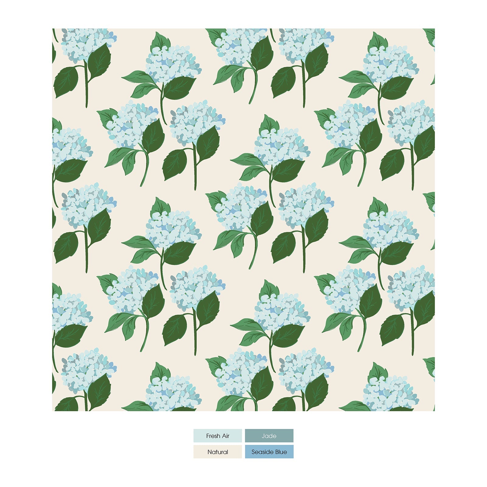 Print 3/4 Sleeve Babydoll Outfit Set in Hydrangea Bouquet