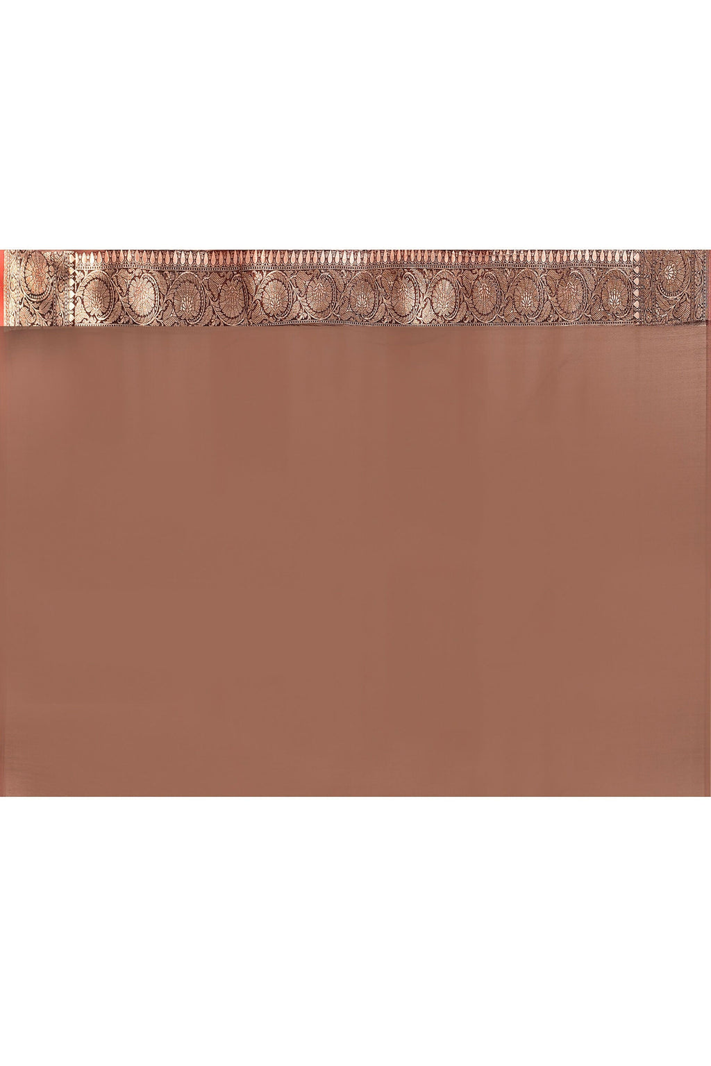 Coco Brown Banarasi Soft Pure Handloom Silk Saree