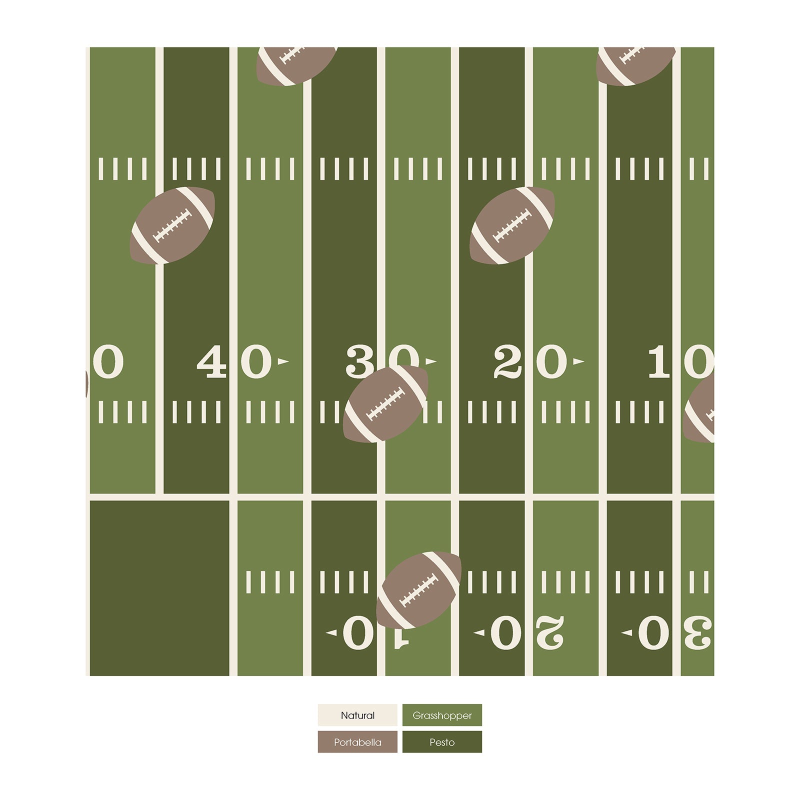 Applique Coverall with 2 Way Zipper in Pesto Football