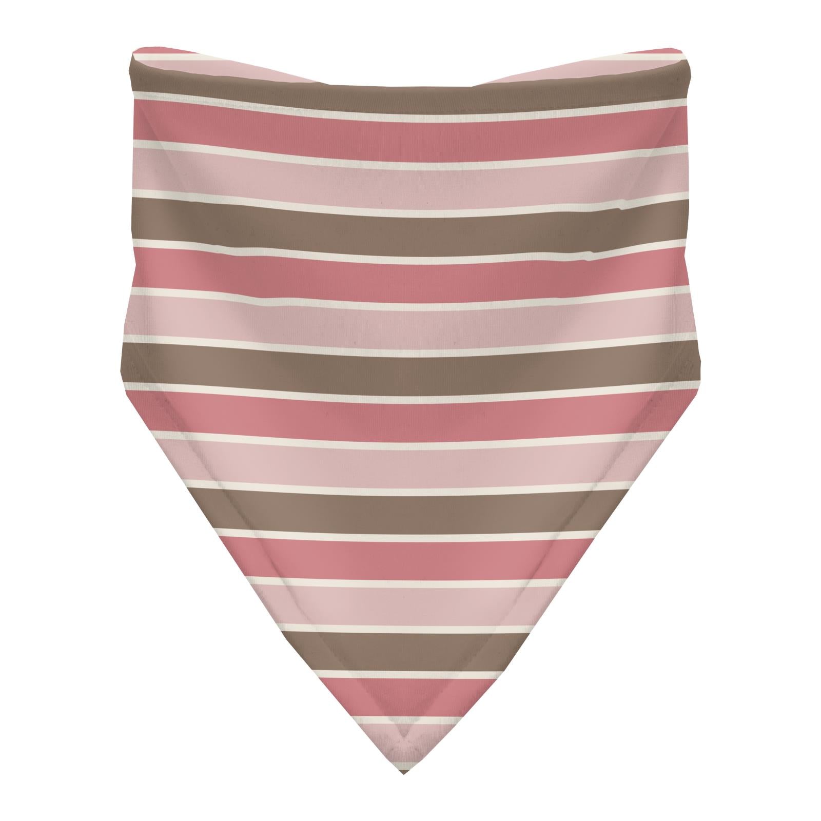 Print Bandana Bib in Neapolitan Stripe