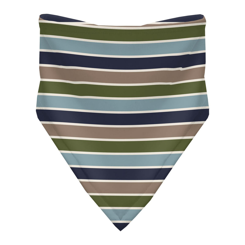 Print Bandana Bib in Fall Vibes Stripe