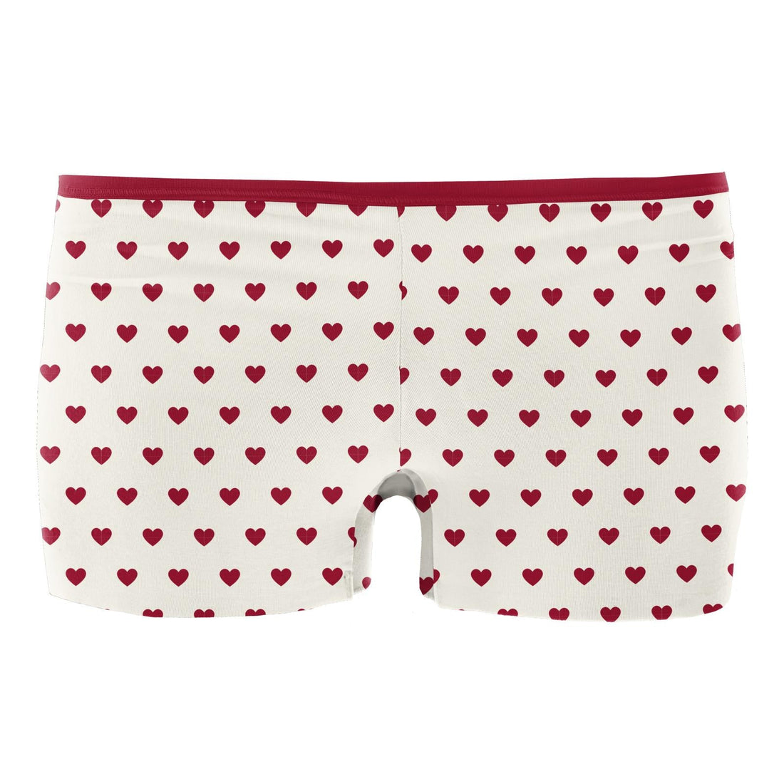 Women's Natural Hearts Print Bamboo Boy Short Underwear - Image 4