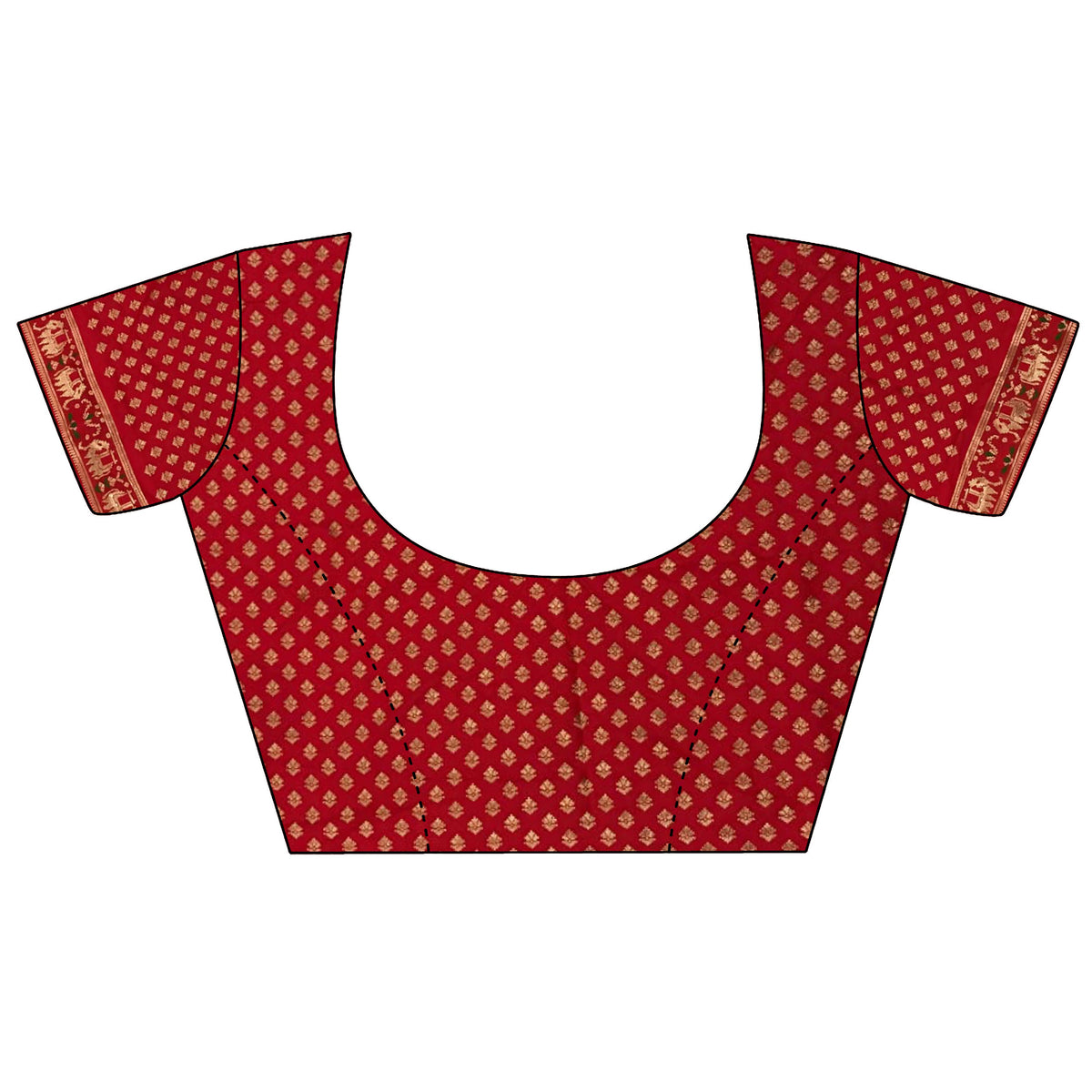 Yellow and Red Geometric Pattern Soft Silk Patola Saree