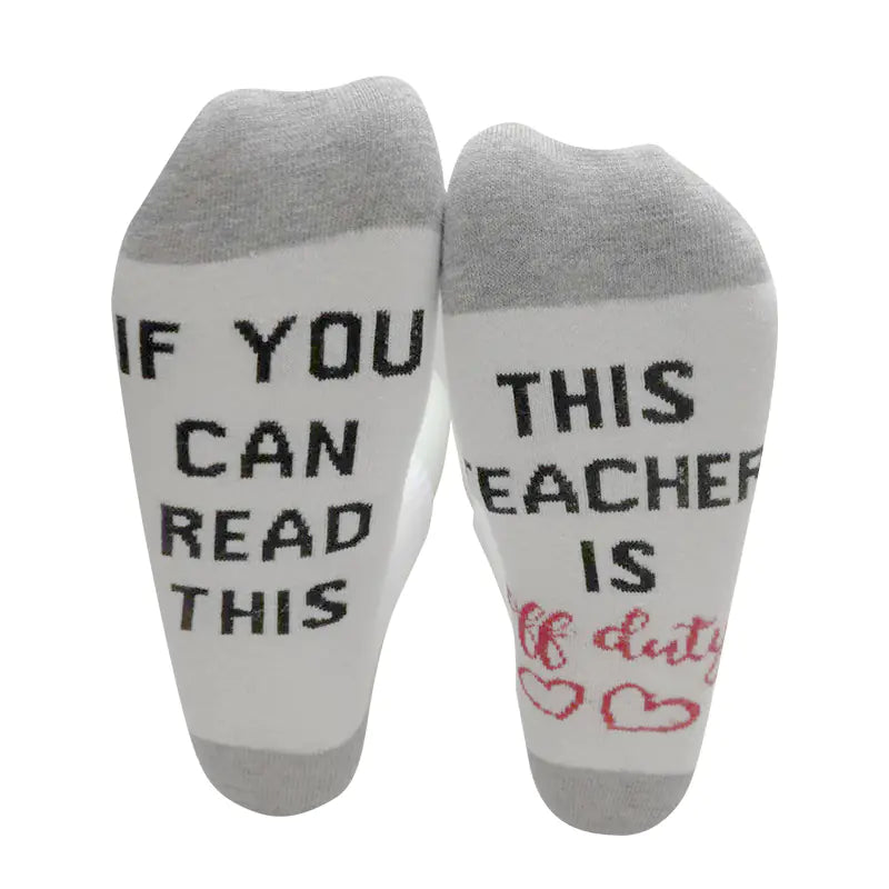 Cotton Socks - If You Can Read, This Nurse Teacher Left
