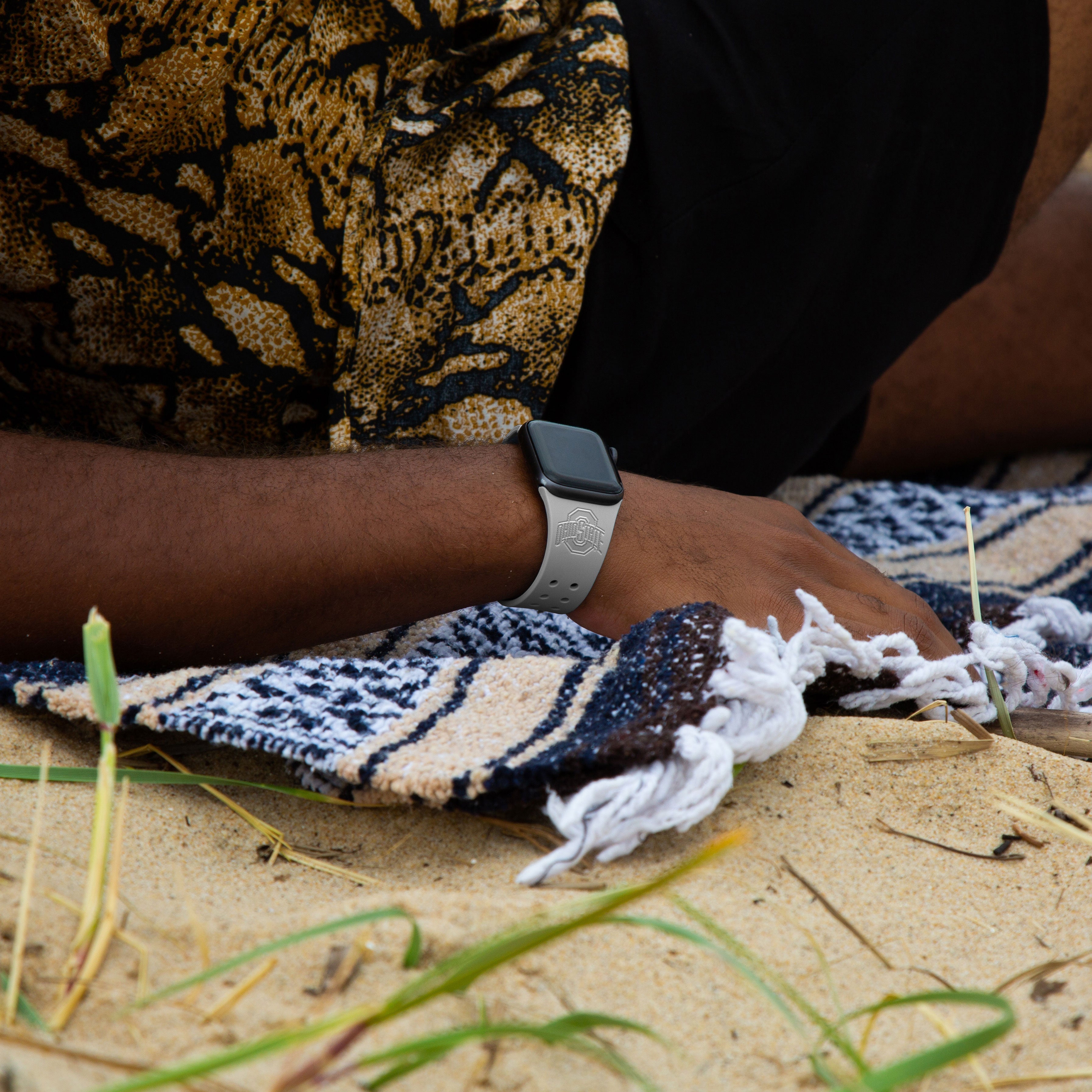 Ohio State Buckeyes Engraved Silicone Apple Watch Band