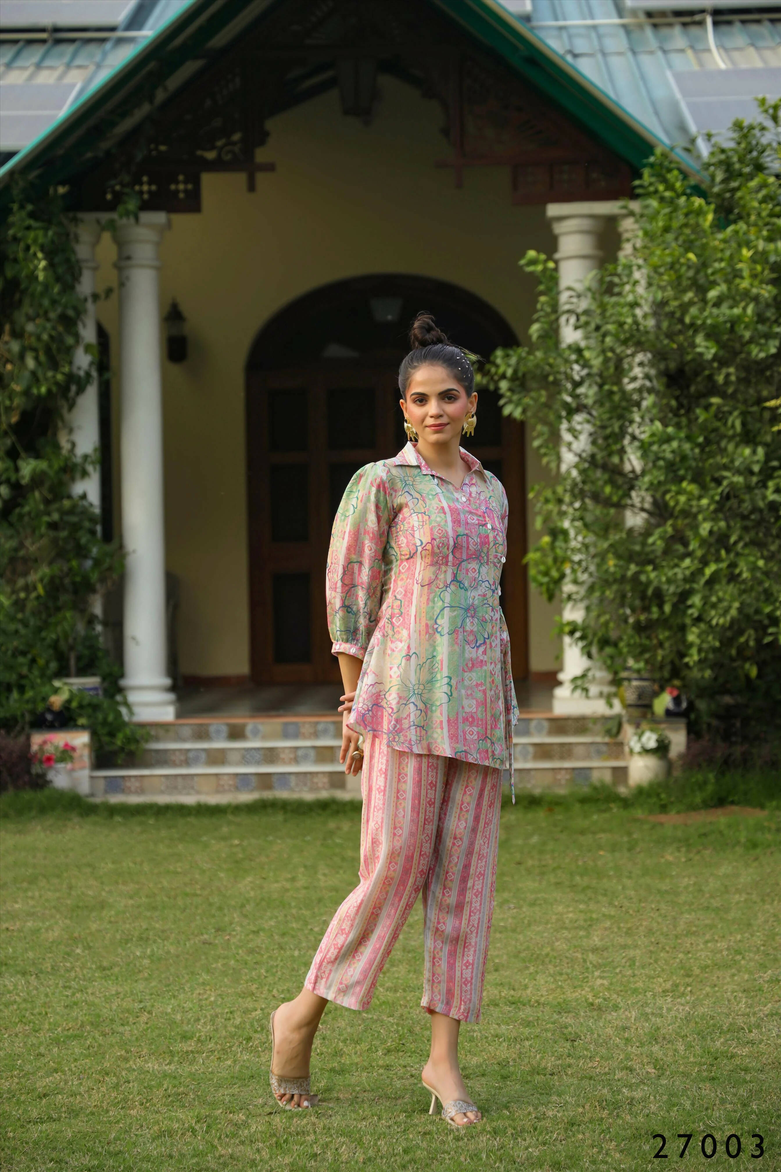 Anya Multi Mull Cotton Co-ord Set for Women - Casual Digital Print