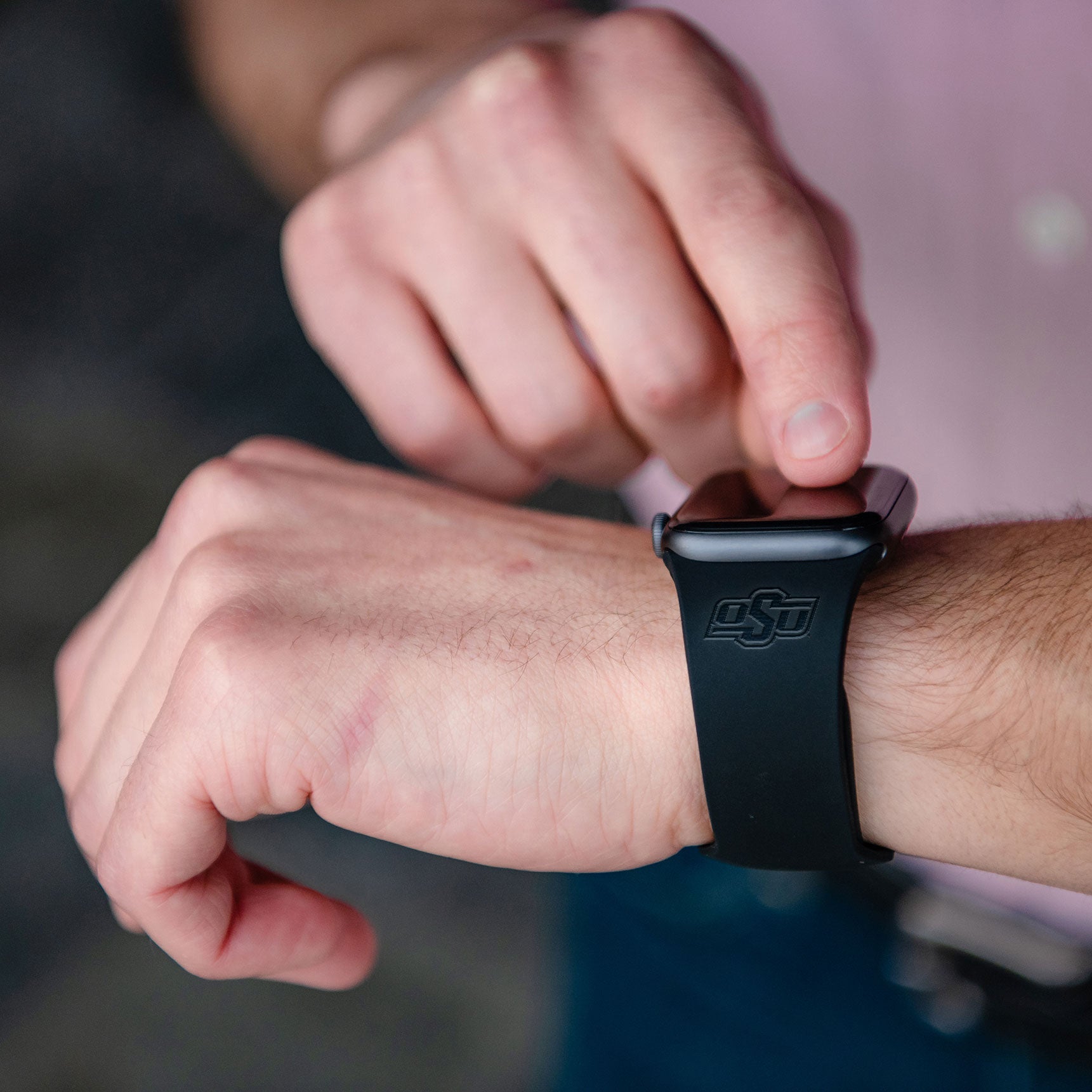 Oklahoma State Cowboys Engraved Apple Watch Band