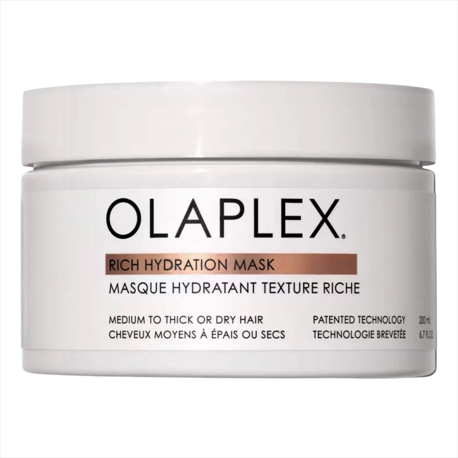 Olaplex 6.7 oz Rich Hydration Mask bottle for dry and damaged hair
