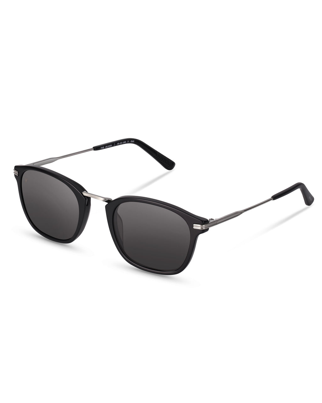 The Oliver Semi Matte Black Polarized Italian Mazzucchelli Frames