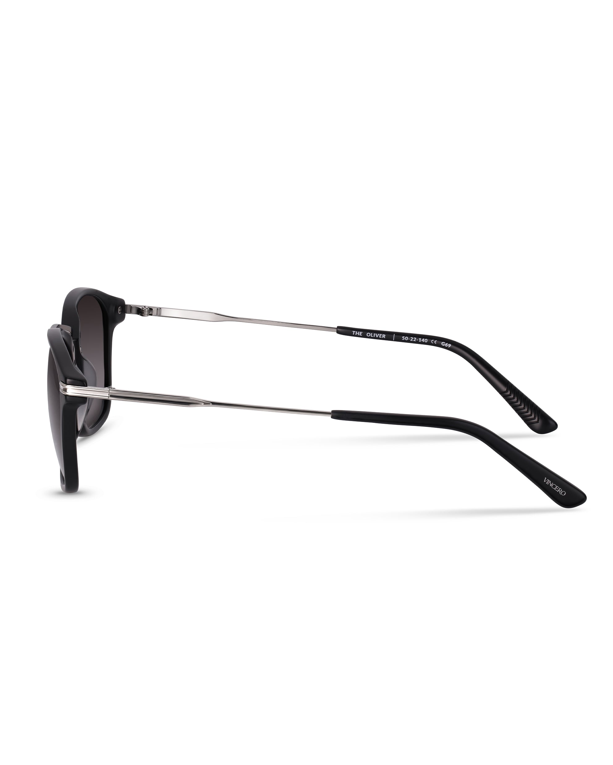 The Oliver Semi Matte Black Polarized Italian Mazzucchelli Frames