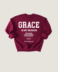 Grace is my Season Psalm 1:3 Pullover in Black, Brown, Maroon, or Gray