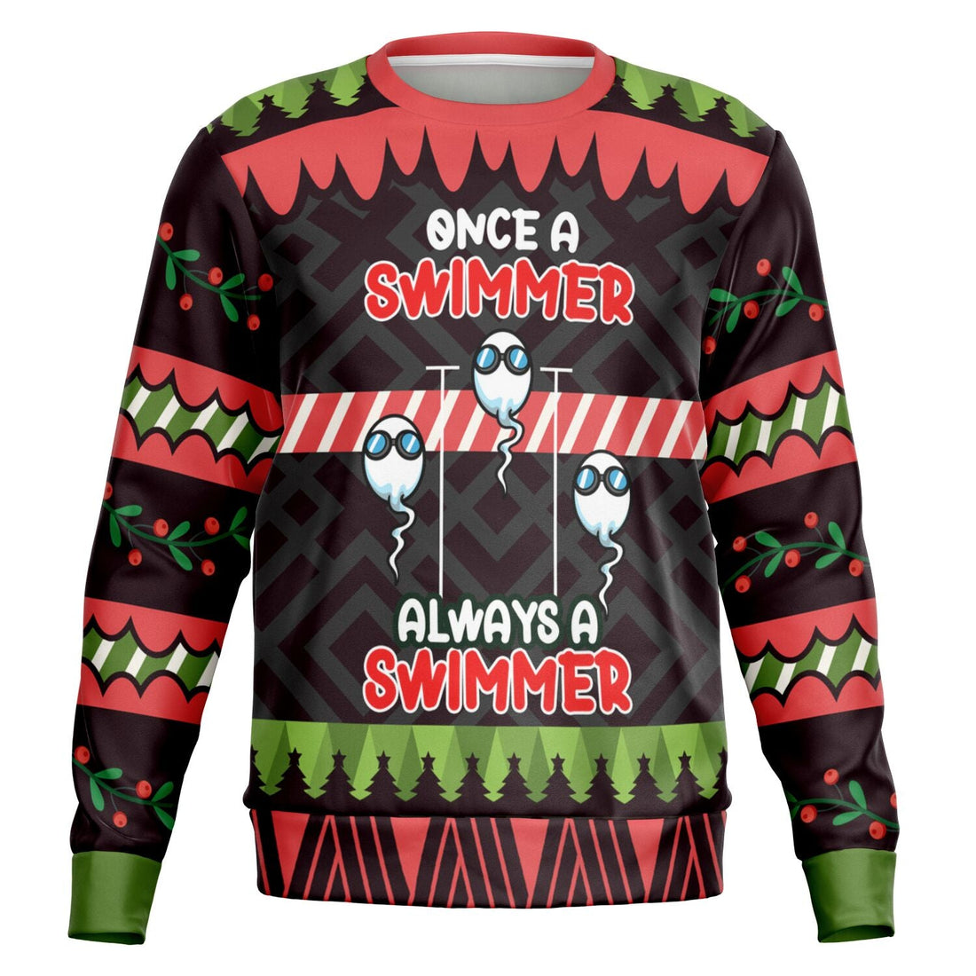 Once a Swimmer, Always a Swimmer Christmas Sweatshirt
