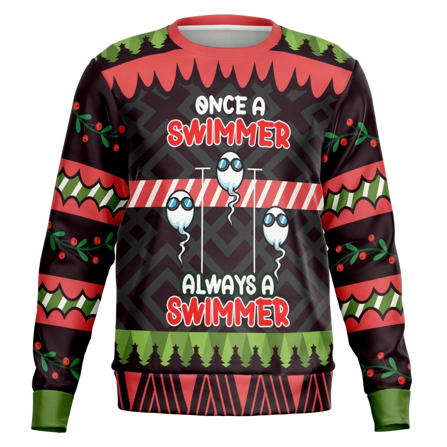 Once a Swimmer, Always a Swimmer Christmas Sweatshirt