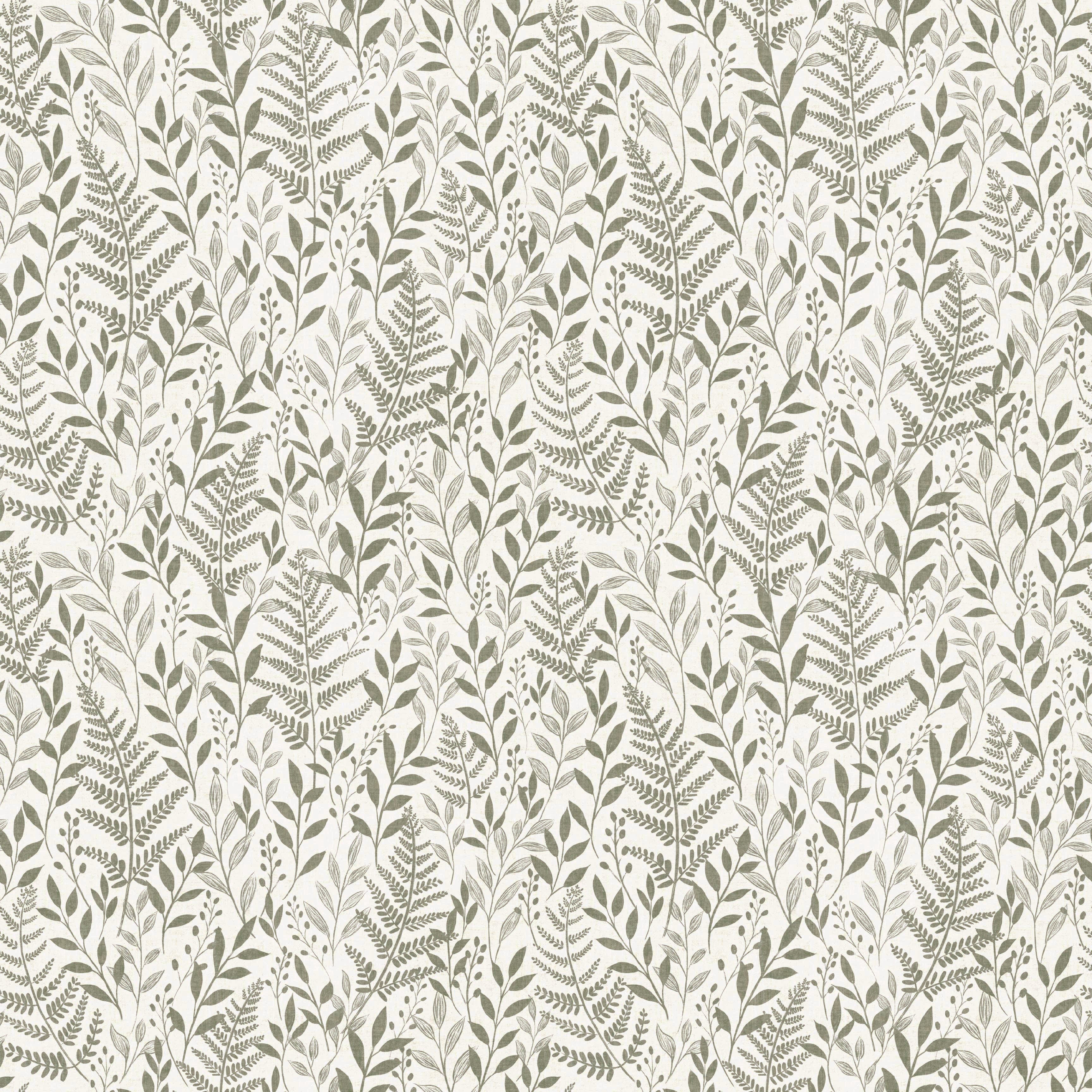 Onyx Floral Removable Wallpaper in Sage Green and Off-White