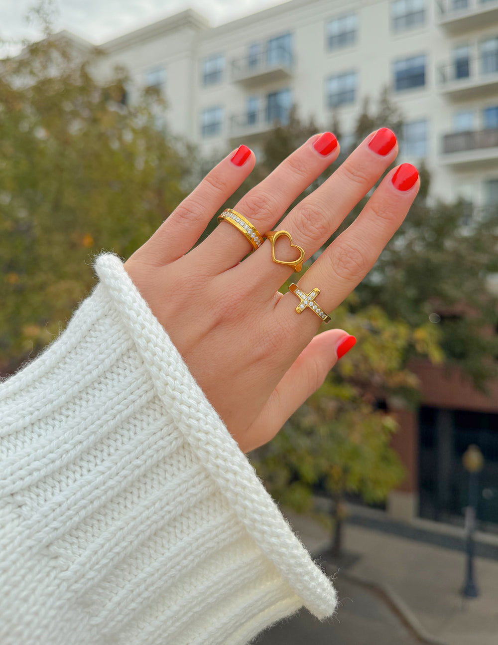 Open Heart Ring - Elegant Minimalist Symbolic Jewelry