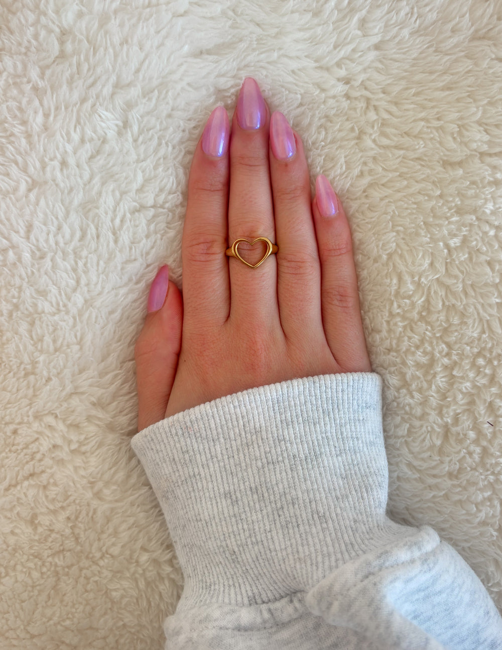 Open Heart Ring - Elegant Minimalist Symbolic Jewelry