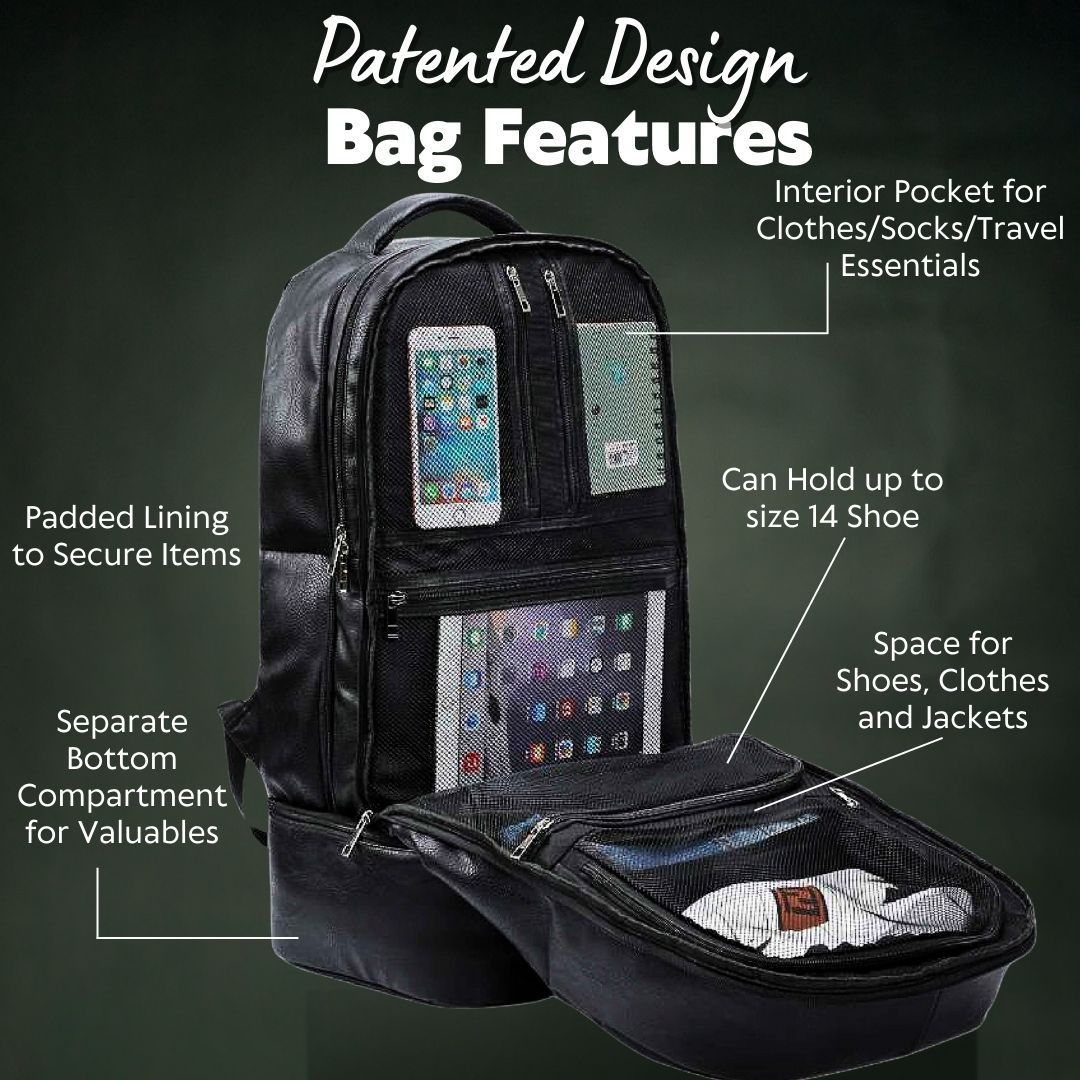 Royal Blue Leather Carryon Bag (XL Design) *Holds Size 17