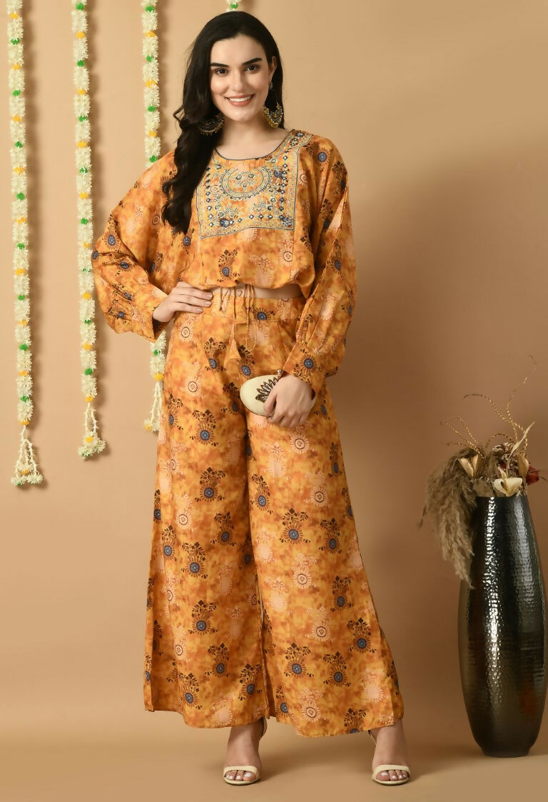 Mustard Maslin Kurta Set - Elegant 2-Piece Ethnic Ensemble