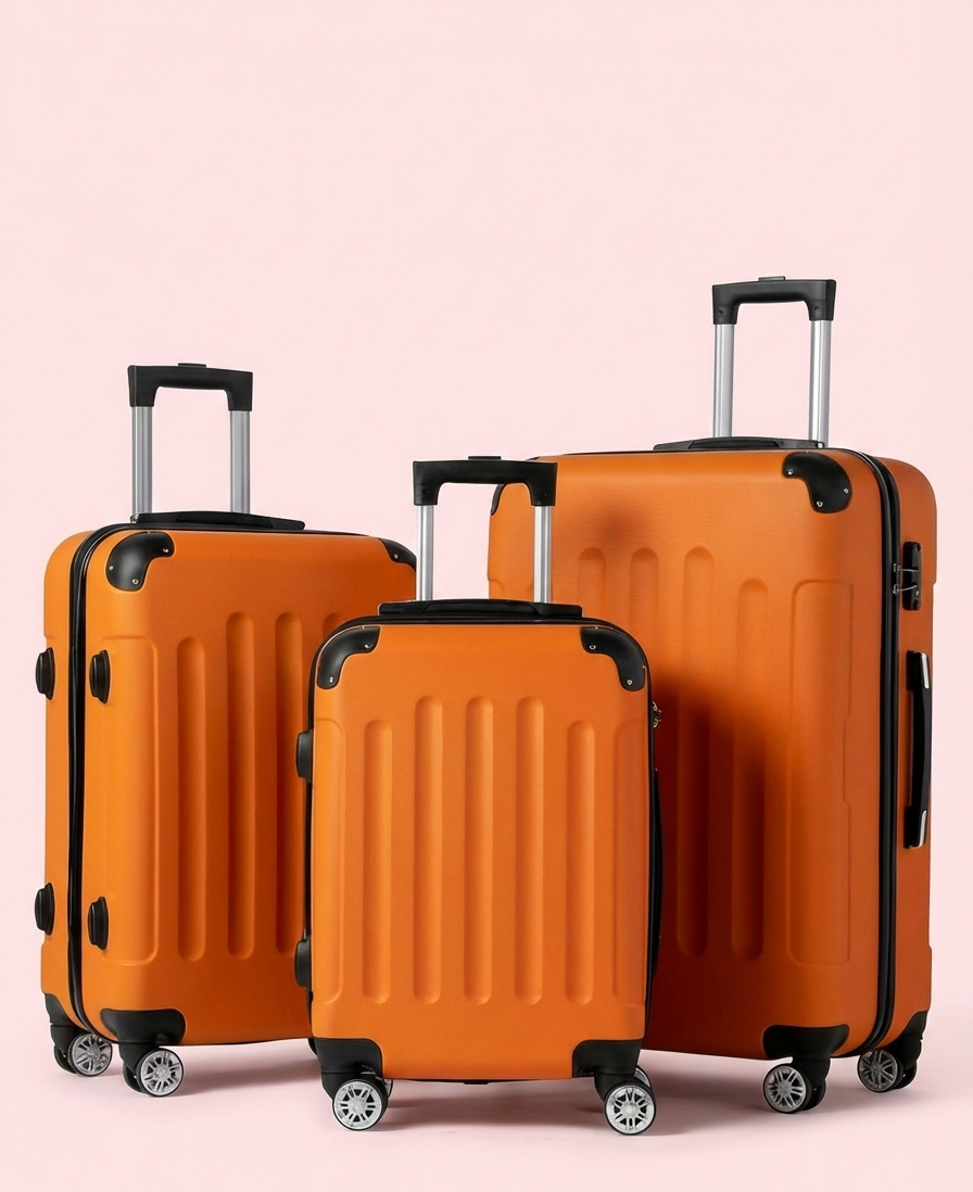 3-Piece Hard Shell Spinner Luggage Set with TSA Lock - 20/24/28 In