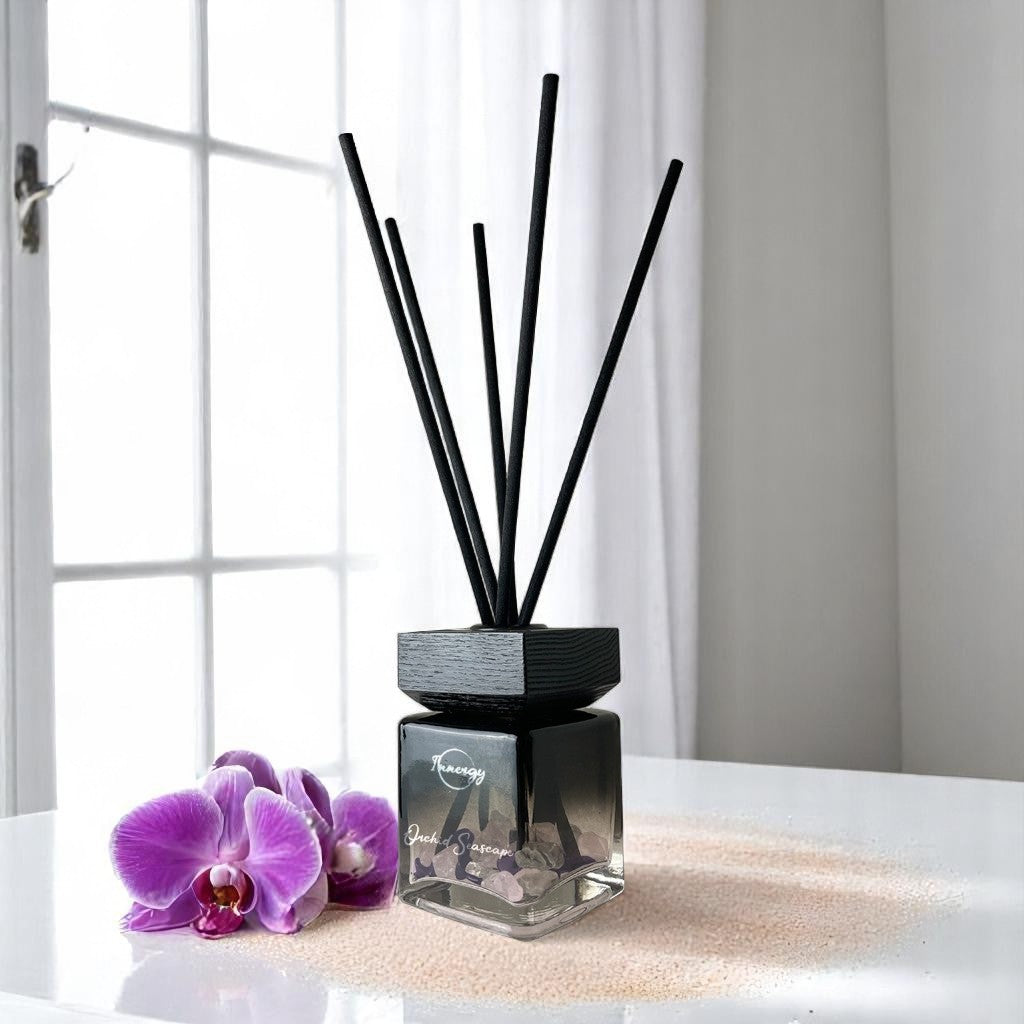Orchid Seascape Crystal-Enhanced Reed Oil Diffuser, 100ml
