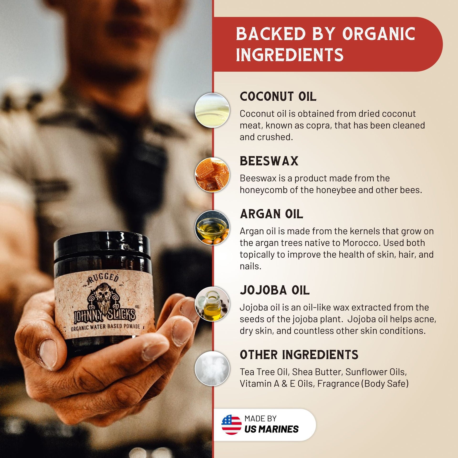 Organic Water Based Pomade for Strong Hold and High Shine - Image 3