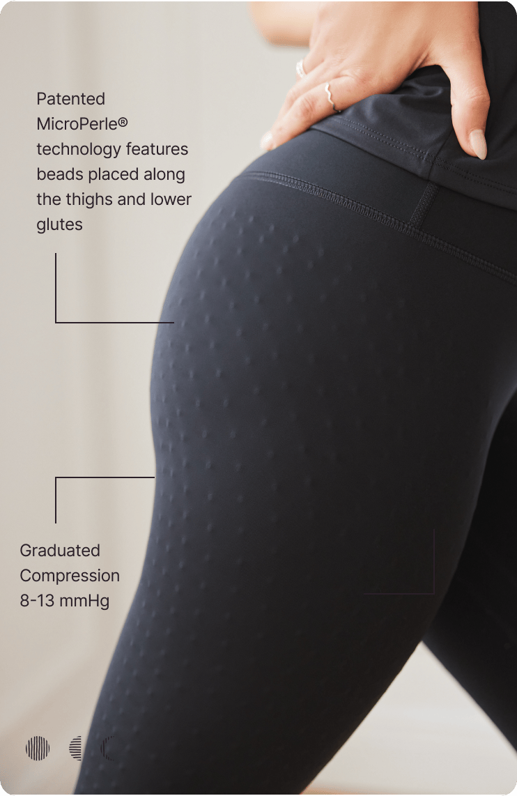 Lymphatic Drainage Compression Leggings High Waisted Charcoal