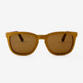 Ormand modern wood sunglasses in brown and red colorway