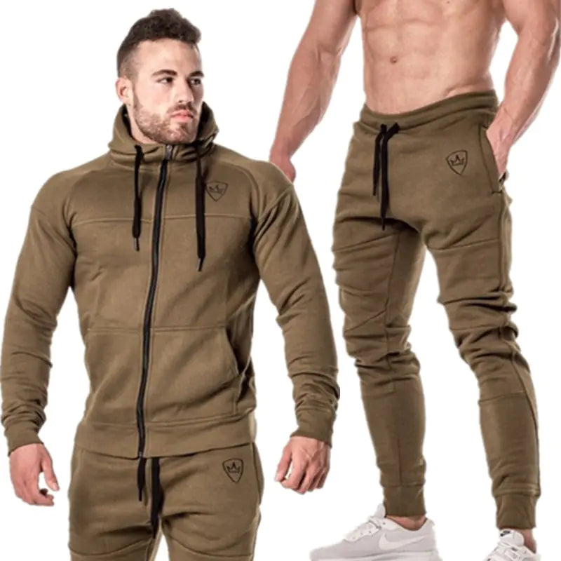 Winter Muscle Brothers Sports Hoodie Set