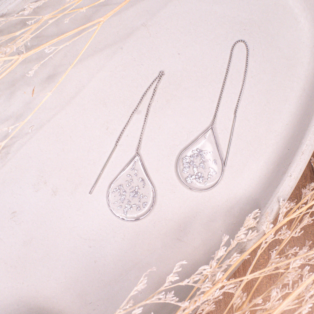 Anh Thư Silver Ear Threaders – Minimalist Versatile Drops