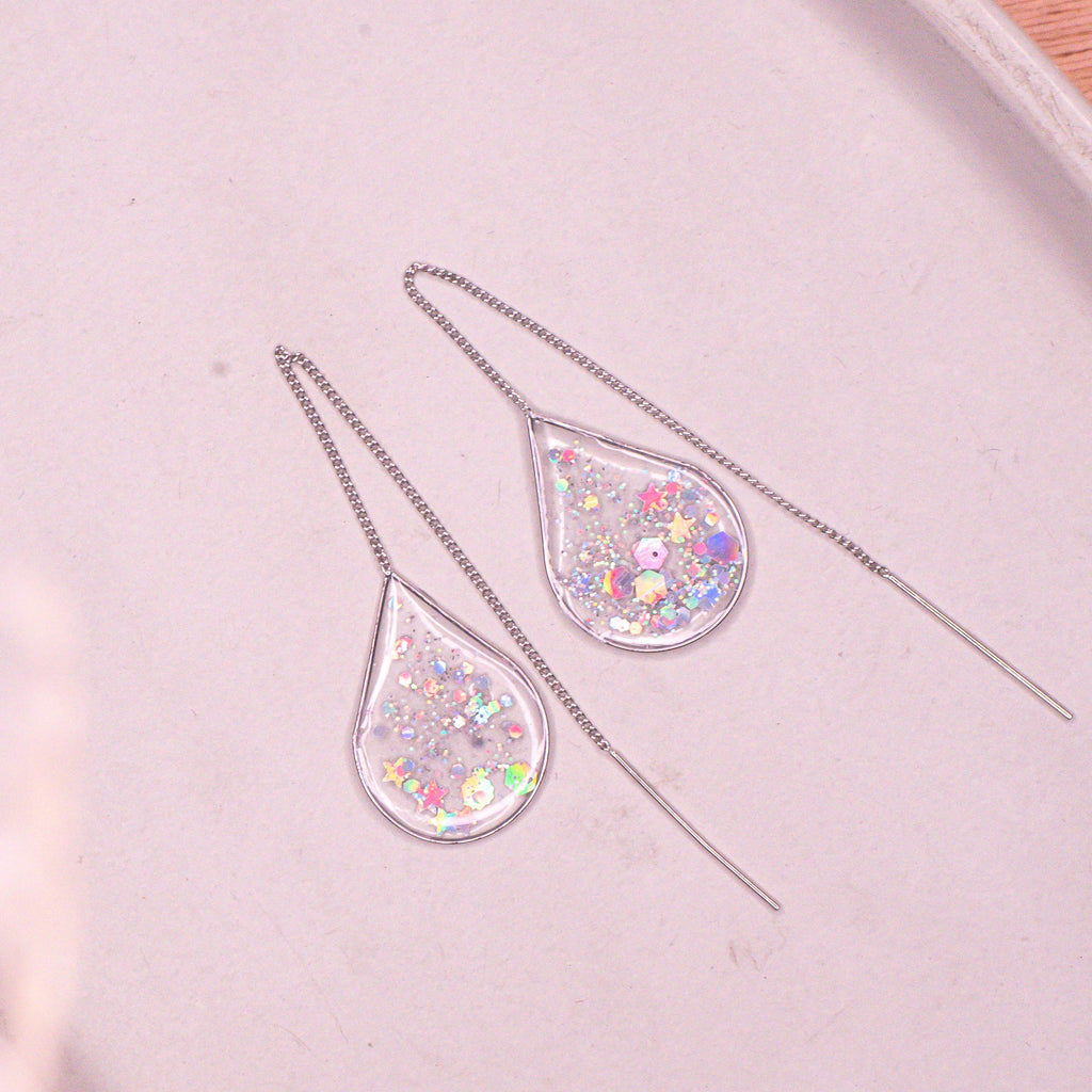 Ánh Dương Silver Ear Threaders – Adjustable Elegant Drops