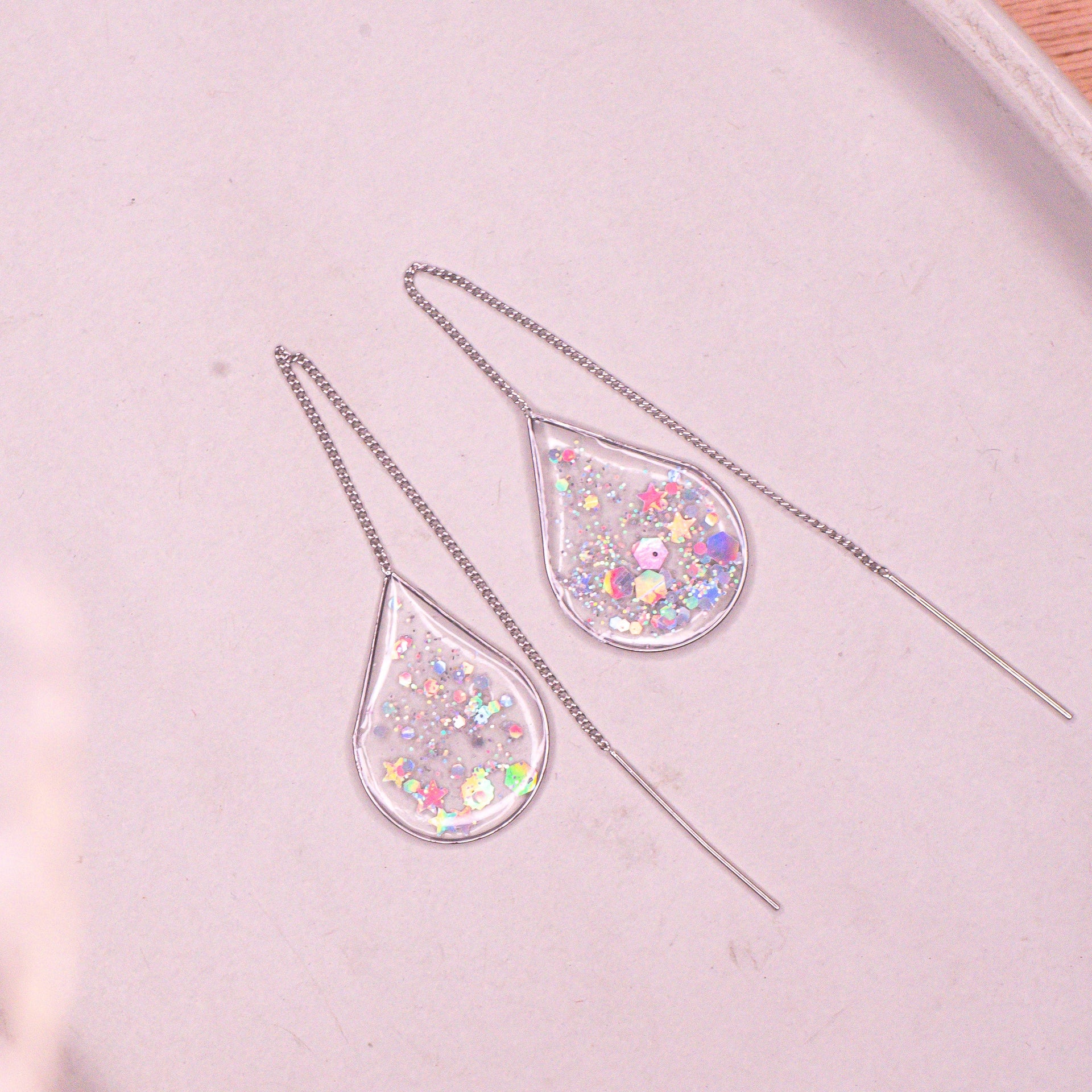 Ánh Dương Silver Ear Threaders – Adjustable Elegant Drops