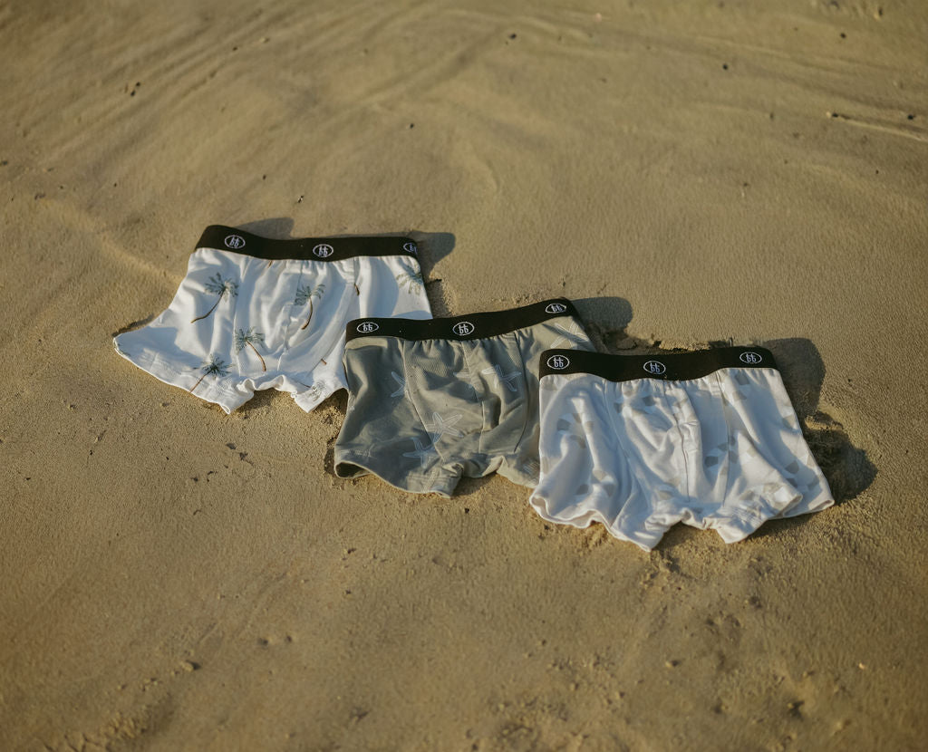 Bamboo Boxers (3 Pack) | Lifesaver, Starfish & Palm Tree