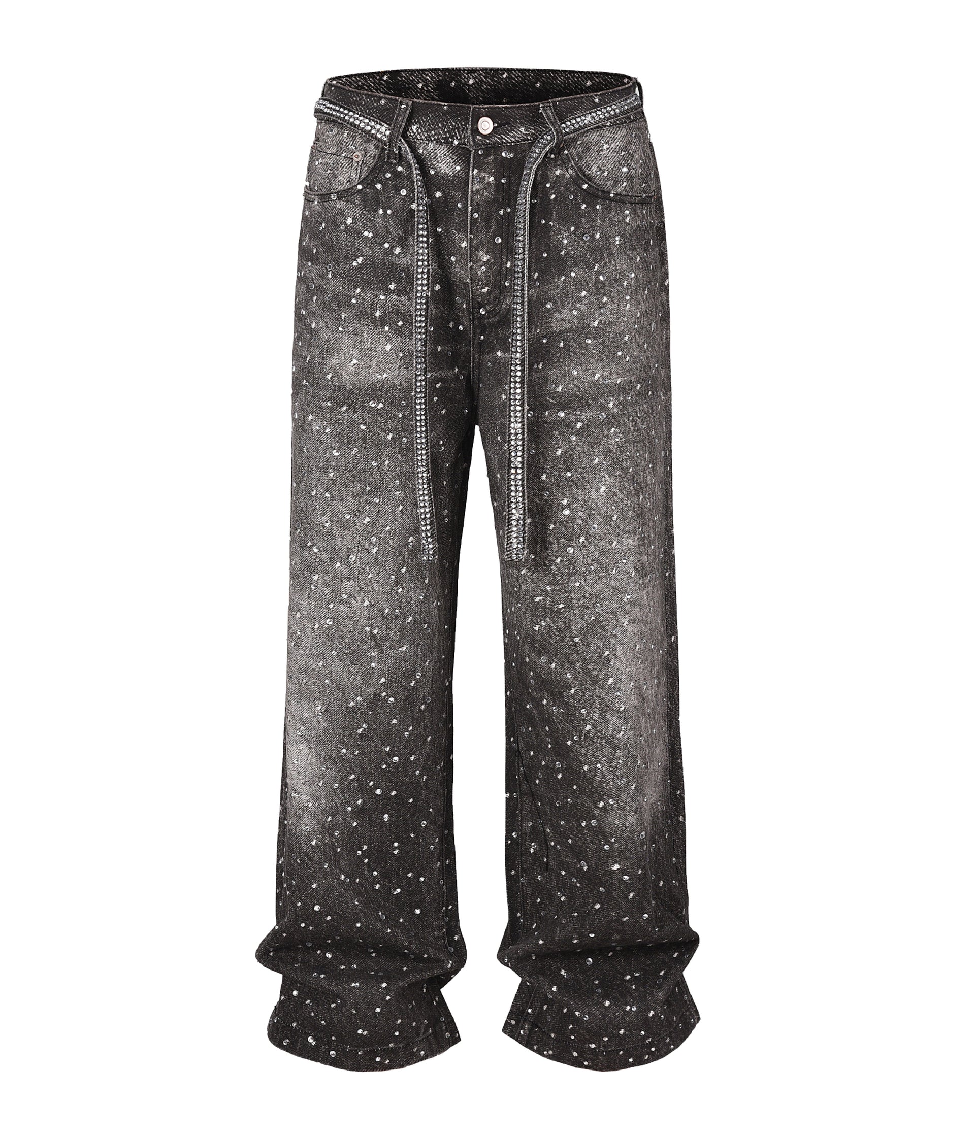 NOIR RHINESTONE DENIM