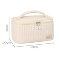 Korean Style Women's Large PU Leather Makeup Bag