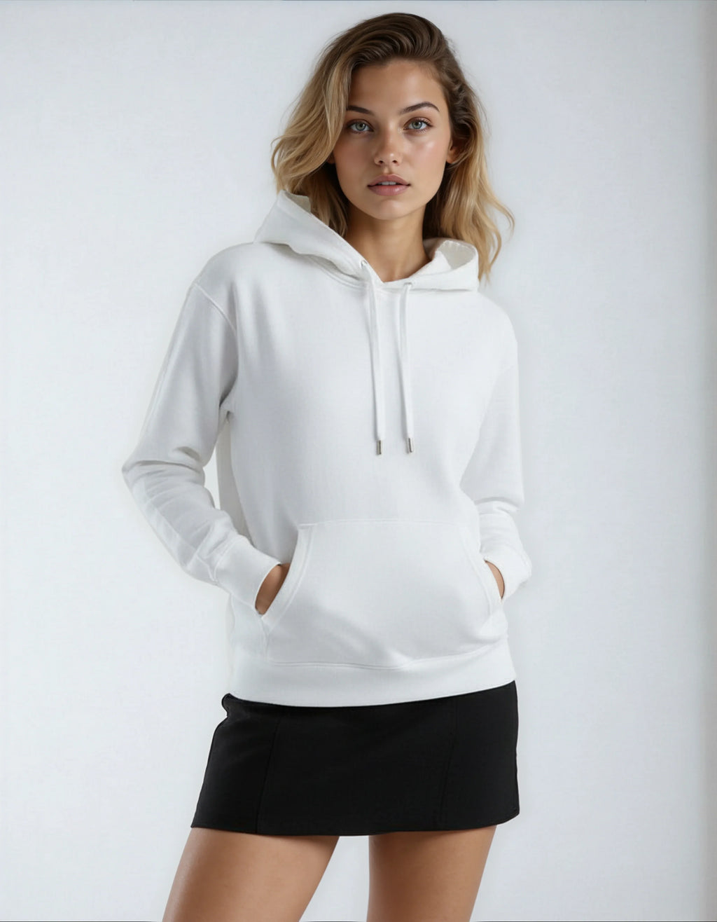 Heavyweight Pullover Hoodie Black Premium Cotton Blend Hood - Image 12