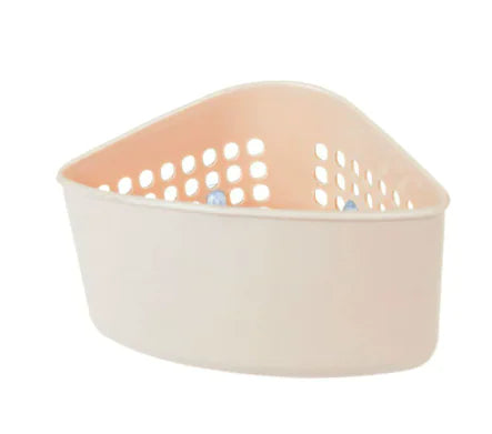 Triangle Sink Drain Basket with Suction Cup Storage Rack