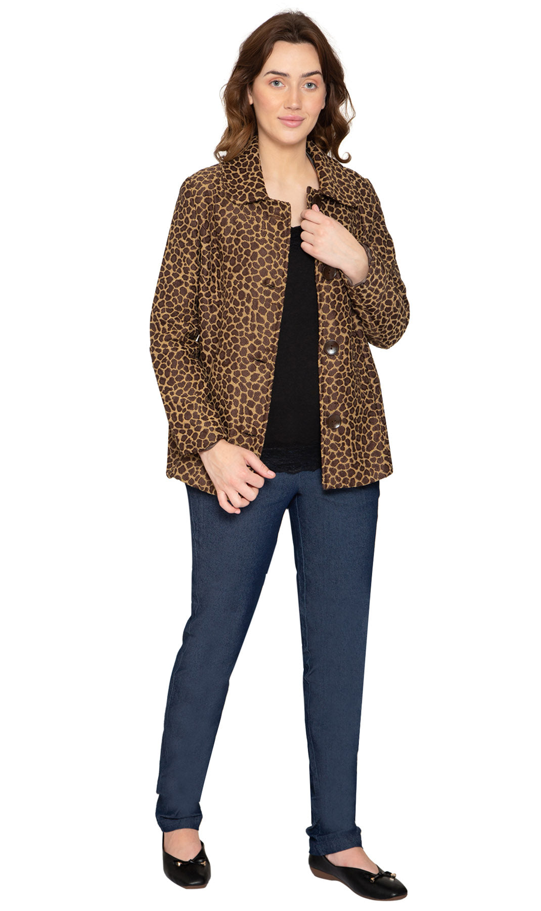Women's Tapestry Animal Print Lined Jacket - Vintage Style