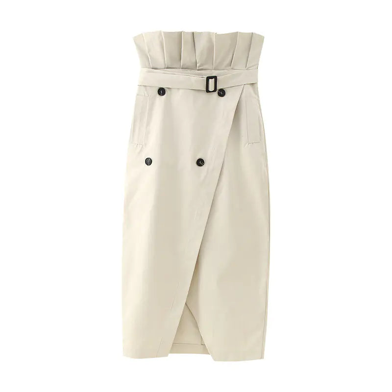 2023 Summer Y2K Chic Ruffled Top and Skirt Set