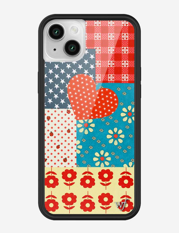 Flower Patch iPhone Case with Retro Floral and Plaid Prints - Image 31