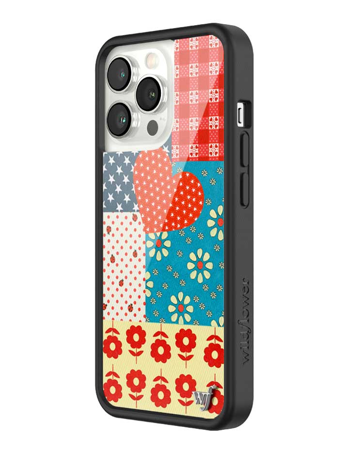 Flower Patch iPhone Case with Retro Floral and Plaid Prints - Image 32