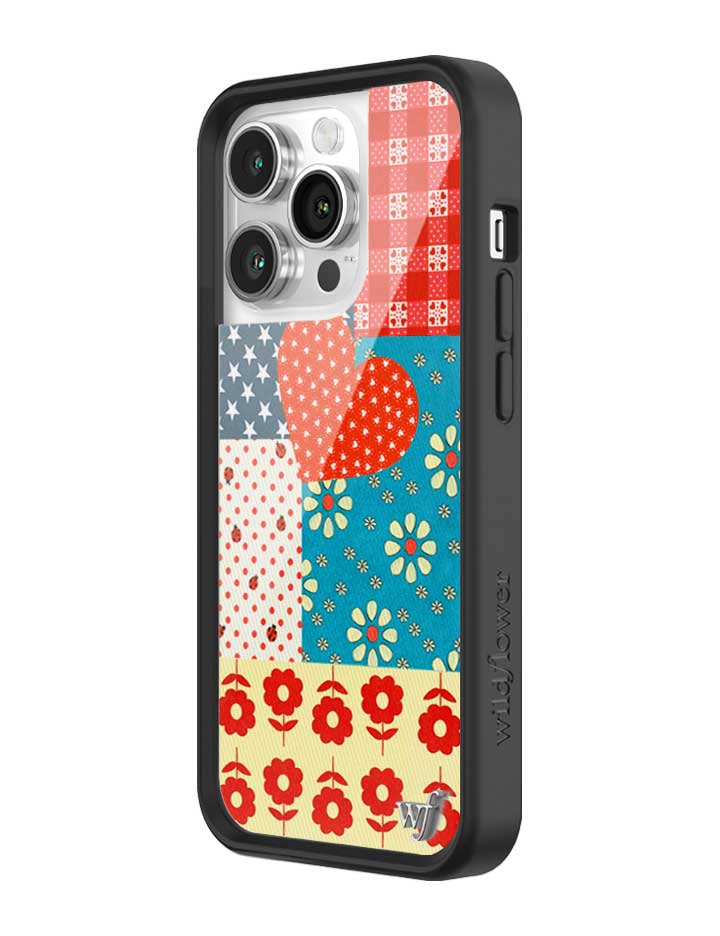 Flower Patch iPhone Case with Retro Floral and Plaid Prints - Image 24