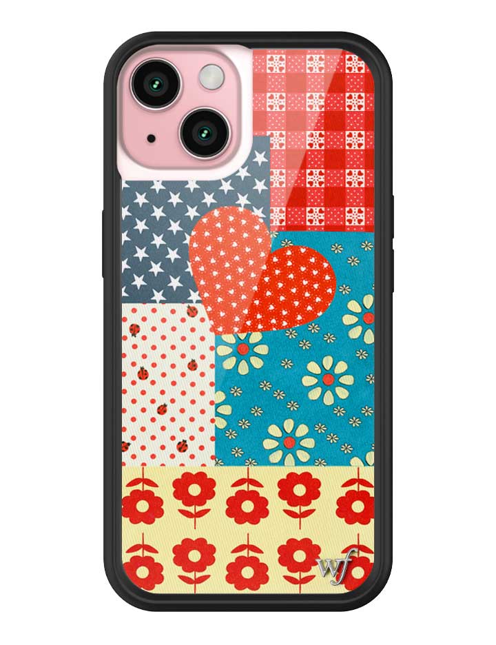 Flower Patch iPhone Case with Retro Floral and Plaid Prints - Image 19