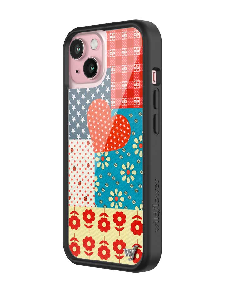 Flower Patch iPhone Case with Retro Floral and Plaid Prints - Image 20