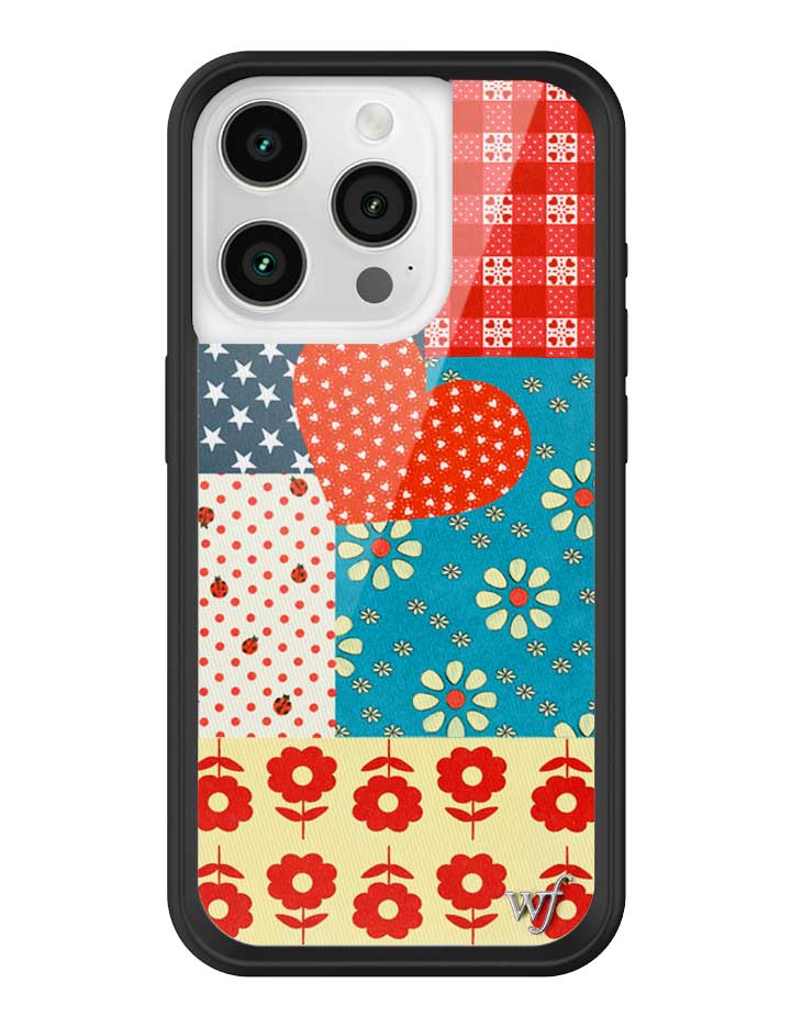 Flower Patch iPhone Case with Retro Floral and Plaid Prints - Image 17