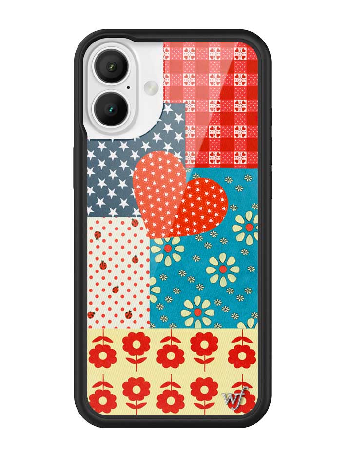 Flower Patch iPhone Case with Retro Floral and Plaid Prints - Image 5